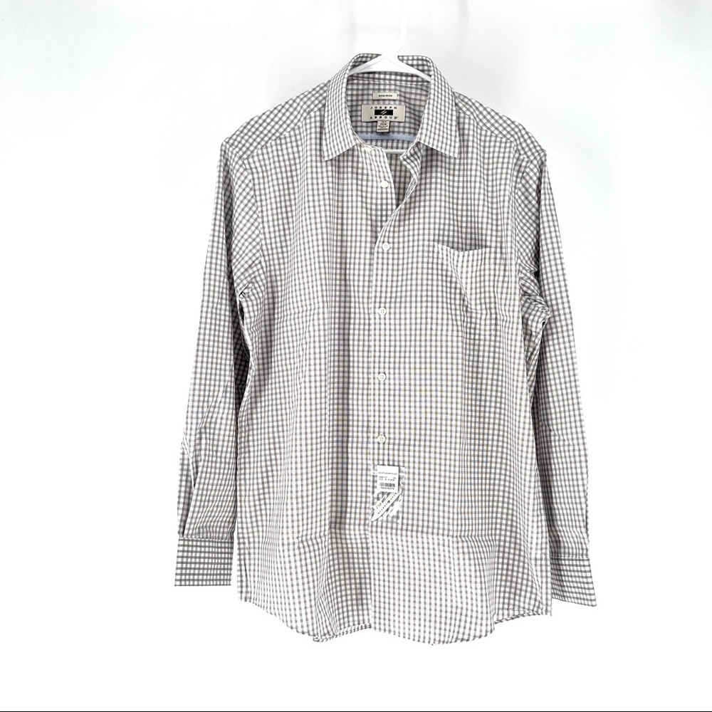 Joseph Abboud Men's Wearhouse Check Dress Shirt - 16.5 34/35